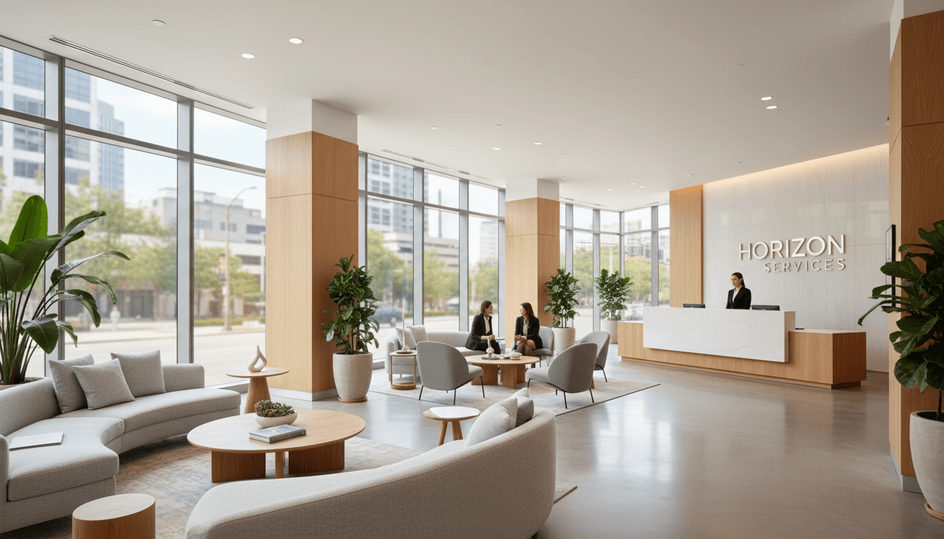 Commercial rug in office setting